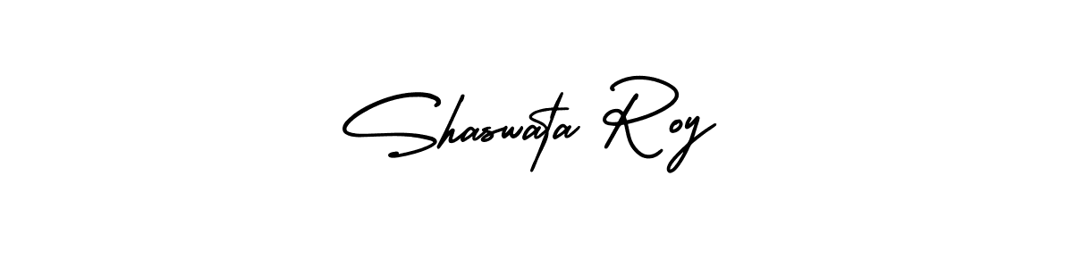 The best way (AmerikaSignatureDemo-Regular) to make a short signature is to pick only two or three words in your name. The name Shaswata Roy include a total of six letters. For converting this name. Shaswata Roy signature style 3 images and pictures png