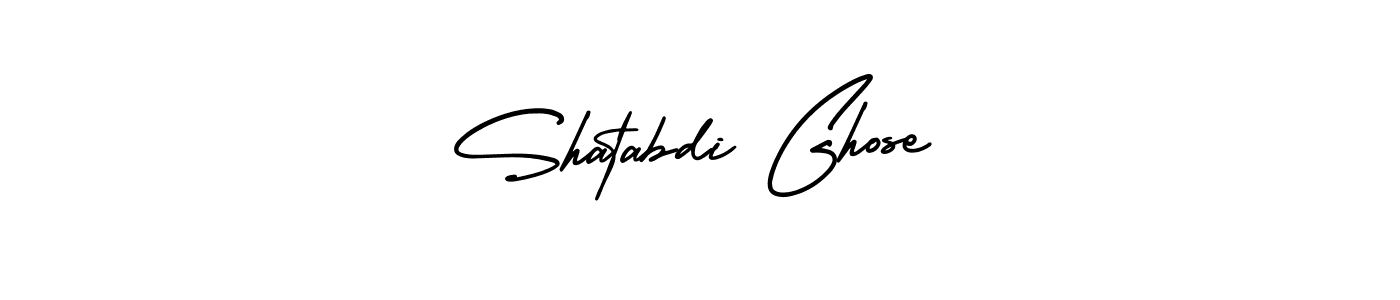 How to make Shatabdi Ghose name signature. Use AmerikaSignatureDemo-Regular style for creating short signs online. This is the latest handwritten sign. Shatabdi Ghose signature style 3 images and pictures png