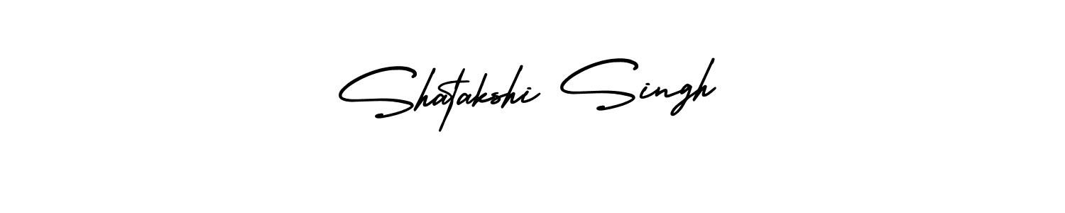 You should practise on your own different ways (AmerikaSignatureDemo-Regular) to write your name (Shatakshi Singh) in signature. don't let someone else do it for you. Shatakshi Singh signature style 3 images and pictures png