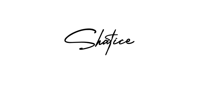 Design your own signature with our free online signature maker. With this signature software, you can create a handwritten (AmerikaSignatureDemo-Regular) signature for name Shatice. Shatice signature style 3 images and pictures png