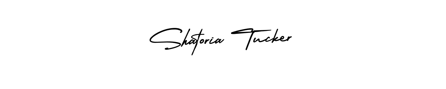 Create a beautiful signature design for name Shatoria Tucker. With this signature (AmerikaSignatureDemo-Regular) fonts, you can make a handwritten signature for free. Shatoria Tucker signature style 3 images and pictures png