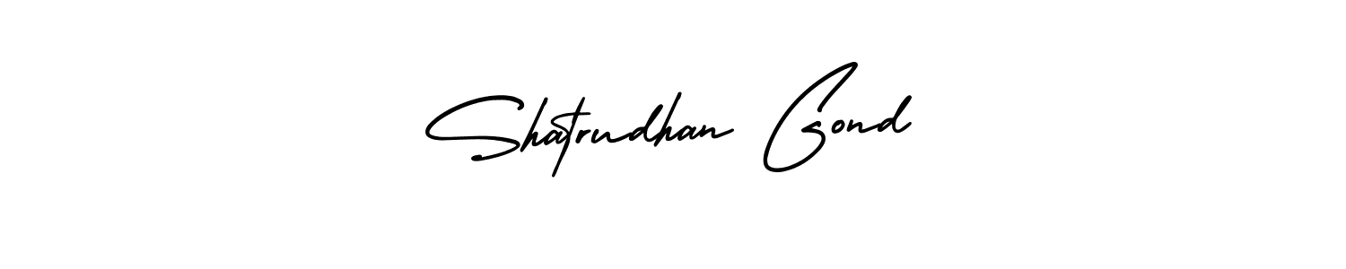 AmerikaSignatureDemo-Regular is a professional signature style that is perfect for those who want to add a touch of class to their signature. It is also a great choice for those who want to make their signature more unique. Get Shatrudhan Gond name to fancy signature for free. Shatrudhan Gond signature style 3 images and pictures png