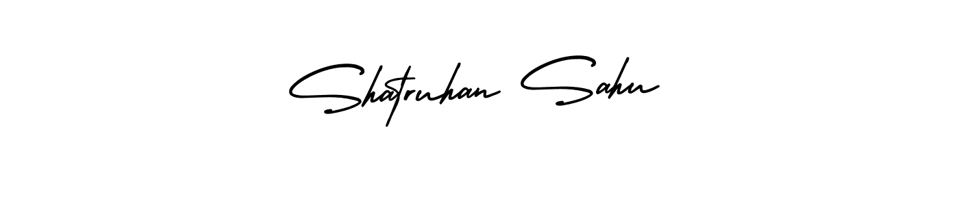 Make a beautiful signature design for name Shatruhan Sahu. With this signature (AmerikaSignatureDemo-Regular) style, you can create a handwritten signature for free. Shatruhan Sahu signature style 3 images and pictures png