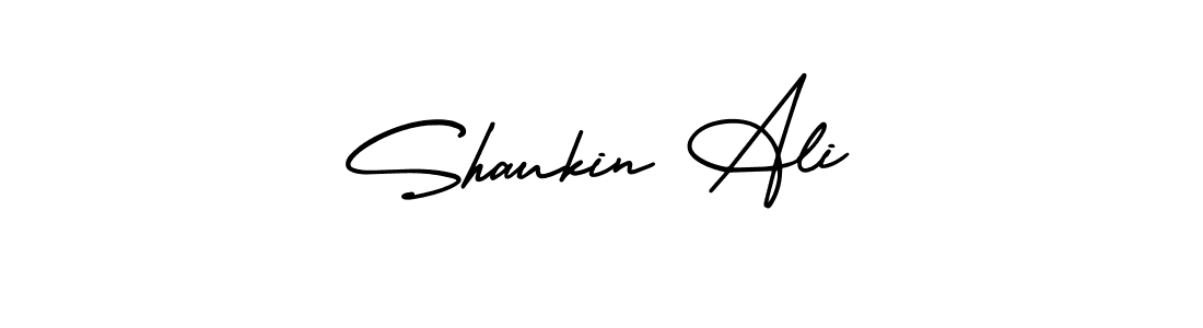 How to make Shaukin Ali signature? AmerikaSignatureDemo-Regular is a professional autograph style. Create handwritten signature for Shaukin Ali name. Shaukin Ali signature style 3 images and pictures png