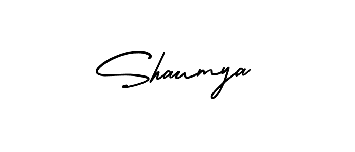 How to make Shaumya name signature. Use AmerikaSignatureDemo-Regular style for creating short signs online. This is the latest handwritten sign. Shaumya signature style 3 images and pictures png