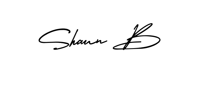 Make a beautiful signature design for name Shaun B. With this signature (AmerikaSignatureDemo-Regular) style, you can create a handwritten signature for free. Shaun B signature style 3 images and pictures png