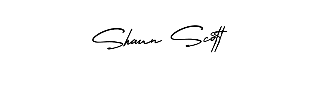 You should practise on your own different ways (AmerikaSignatureDemo-Regular) to write your name (Shaun Scott) in signature. don't let someone else do it for you. Shaun Scott signature style 3 images and pictures png