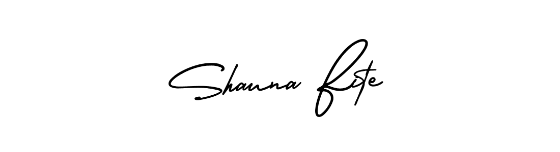 Shauna Fite stylish signature style. Best Handwritten Sign (AmerikaSignatureDemo-Regular) for my name. Handwritten Signature Collection Ideas for my name Shauna Fite. Shauna Fite signature style 3 images and pictures png