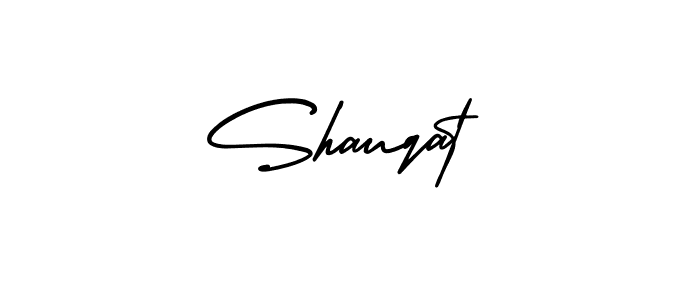 Shauqat stylish signature style. Best Handwritten Sign (AmerikaSignatureDemo-Regular) for my name. Handwritten Signature Collection Ideas for my name Shauqat. Shauqat signature style 3 images and pictures png