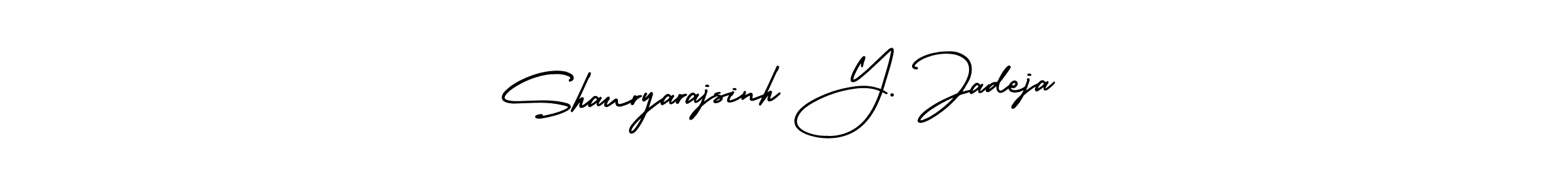 It looks lik you need a new signature style for name Shauryarajsinh Y. Jadeja. Design unique handwritten (AmerikaSignatureDemo-Regular) signature with our free signature maker in just a few clicks. Shauryarajsinh Y. Jadeja signature style 3 images and pictures png