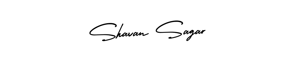 How to make Shavan Sagar signature? AmerikaSignatureDemo-Regular is a professional autograph style. Create handwritten signature for Shavan Sagar name. Shavan Sagar signature style 3 images and pictures png