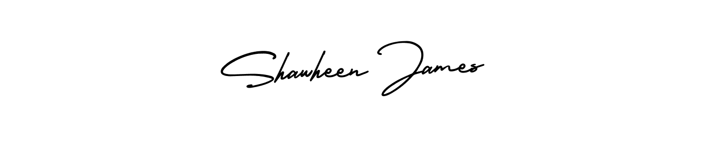 Shawheen James stylish signature style. Best Handwritten Sign (AmerikaSignatureDemo-Regular) for my name. Handwritten Signature Collection Ideas for my name Shawheen James. Shawheen James signature style 3 images and pictures png