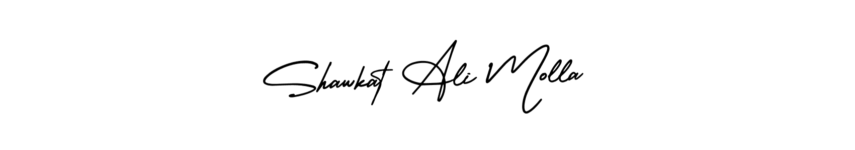 Design your own signature with our free online signature maker. With this signature software, you can create a handwritten (AmerikaSignatureDemo-Regular) signature for name Shawkat Ali Molla. Shawkat Ali Molla signature style 3 images and pictures png