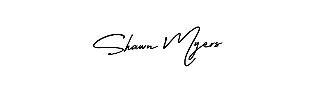 Shawn Myers stylish signature style. Best Handwritten Sign (AmerikaSignatureDemo-Regular) for my name. Handwritten Signature Collection Ideas for my name Shawn Myers. Shawn Myers signature style 3 images and pictures png