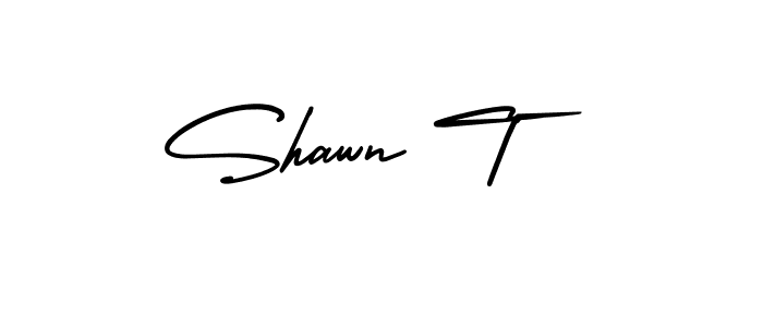 You should practise on your own different ways (AmerikaSignatureDemo-Regular) to write your name (Shawn T) in signature. don't let someone else do it for you. Shawn T signature style 3 images and pictures png