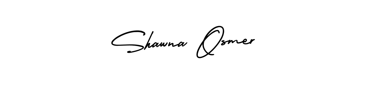 Shawna Osmer stylish signature style. Best Handwritten Sign (AmerikaSignatureDemo-Regular) for my name. Handwritten Signature Collection Ideas for my name Shawna Osmer. Shawna Osmer signature style 3 images and pictures png
