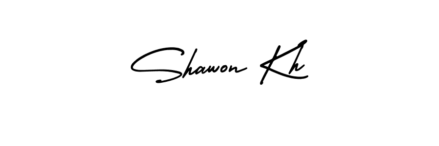 How to make Shawon Kh name signature. Use AmerikaSignatureDemo-Regular style for creating short signs online. This is the latest handwritten sign. Shawon Kh signature style 3 images and pictures png