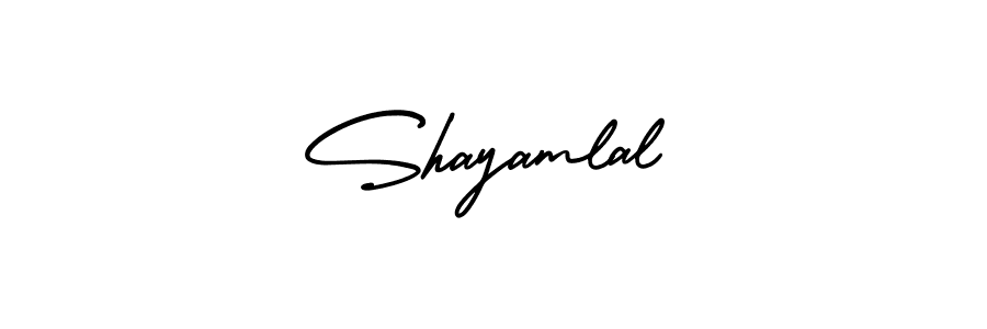 Similarly AmerikaSignatureDemo-Regular is the best handwritten signature design. Signature creator online .You can use it as an online autograph creator for name Shayamlal. Shayamlal signature style 3 images and pictures png