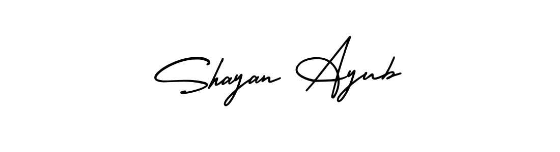 How to make Shayan Ayub signature? AmerikaSignatureDemo-Regular is a professional autograph style. Create handwritten signature for Shayan Ayub name. Shayan Ayub signature style 3 images and pictures png