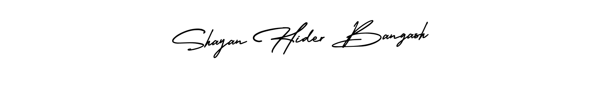 How to make Shayan Hider Bangash signature? AmerikaSignatureDemo-Regular is a professional autograph style. Create handwritten signature for Shayan Hider Bangash name. Shayan Hider Bangash signature style 3 images and pictures png