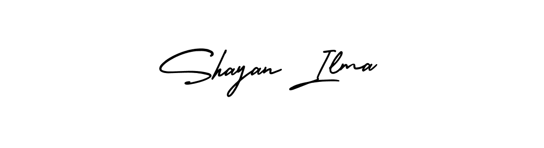 How to make Shayan Ilma signature? AmerikaSignatureDemo-Regular is a professional autograph style. Create handwritten signature for Shayan Ilma name. Shayan Ilma signature style 3 images and pictures png