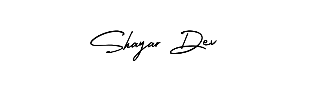 This is the best signature style for the Shayar Dev name. Also you like these signature font (AmerikaSignatureDemo-Regular). Mix name signature. Shayar Dev signature style 3 images and pictures png