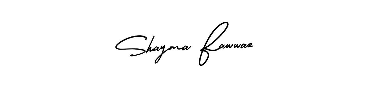 Make a beautiful signature design for name Shayma Fawwaz. Use this online signature maker to create a handwritten signature for free. Shayma Fawwaz signature style 3 images and pictures png