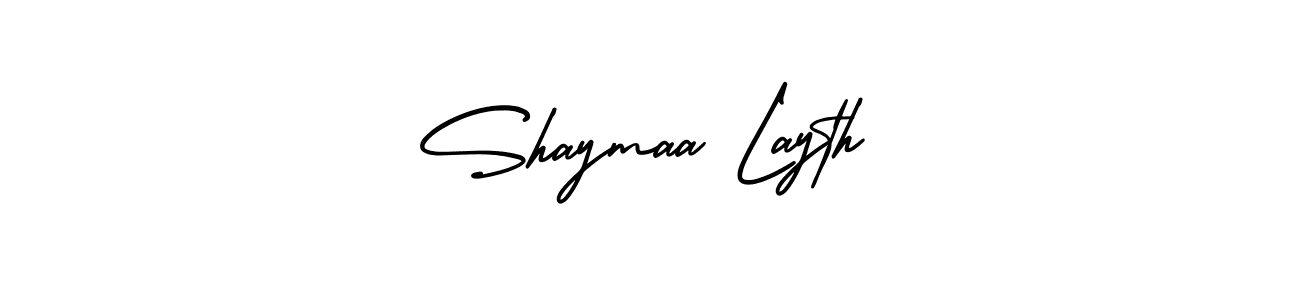 Also You can easily find your signature by using the search form. We will create Shaymaa Layth name handwritten signature images for you free of cost using AmerikaSignatureDemo-Regular sign style. Shaymaa Layth signature style 3 images and pictures png