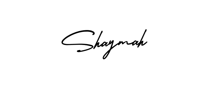 Use a signature maker to create a handwritten signature online. With this signature software, you can design (AmerikaSignatureDemo-Regular) your own signature for name Shaymah. Shaymah signature style 3 images and pictures png