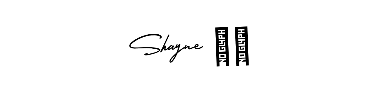 How to make Shayne ❤️ name signature. Use AmerikaSignatureDemo-Regular style for creating short signs online. This is the latest handwritten sign. Shayne ❤️ signature style 3 images and pictures png