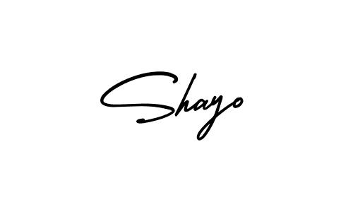 Design your own signature with our free online signature maker. With this signature software, you can create a handwritten (AmerikaSignatureDemo-Regular) signature for name Shayo. Shayo signature style 3 images and pictures png