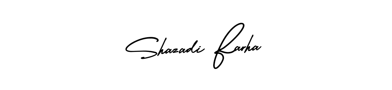 Also You can easily find your signature by using the search form. We will create Shazadi Farha name handwritten signature images for you free of cost using AmerikaSignatureDemo-Regular sign style. Shazadi Farha signature style 3 images and pictures png