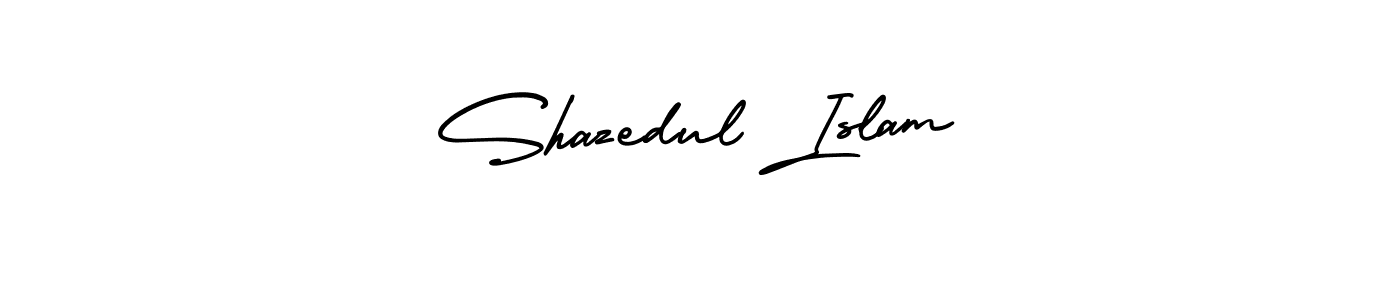 You should practise on your own different ways (AmerikaSignatureDemo-Regular) to write your name (Shazedul Islam) in signature. don't let someone else do it for you. Shazedul Islam signature style 3 images and pictures png