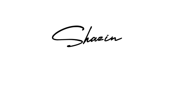 The best way (AmerikaSignatureDemo-Regular) to make a short signature is to pick only two or three words in your name. The name Shazin include a total of six letters. For converting this name. Shazin signature style 3 images and pictures png