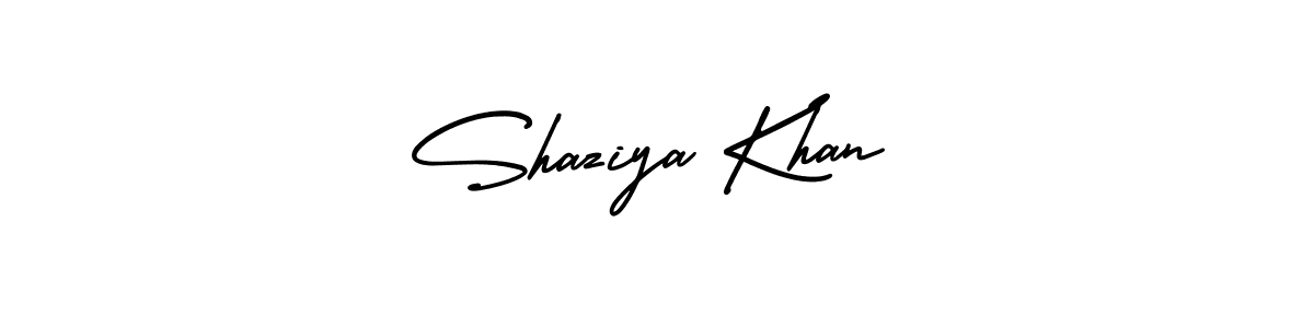 Create a beautiful signature design for name Shaziya Khan. With this signature (AmerikaSignatureDemo-Regular) fonts, you can make a handwritten signature for free. Shaziya Khan signature style 3 images and pictures png