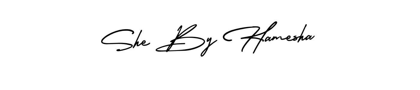 Also we have She By Hamesha name is the best signature style. Create professional handwritten signature collection using AmerikaSignatureDemo-Regular autograph style. She By Hamesha signature style 3 images and pictures png