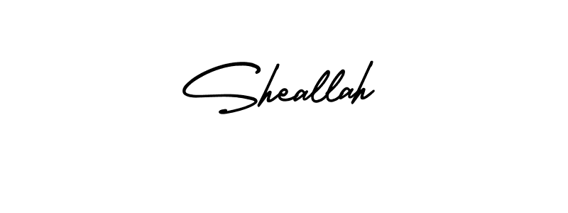Use a signature maker to create a handwritten signature online. With this signature software, you can design (AmerikaSignatureDemo-Regular) your own signature for name Sheallah. Sheallah signature style 3 images and pictures png