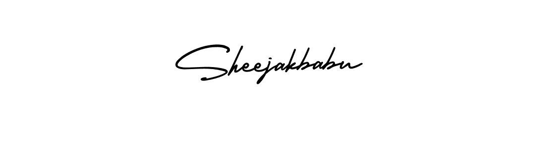 AmerikaSignatureDemo-Regular is a professional signature style that is perfect for those who want to add a touch of class to their signature. It is also a great choice for those who want to make their signature more unique. Get Sheejakbabu name to fancy signature for free. Sheejakbabu signature style 3 images and pictures png