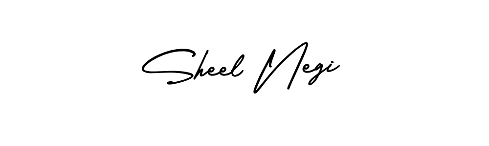 How to make Sheel Negi name signature. Use AmerikaSignatureDemo-Regular style for creating short signs online. This is the latest handwritten sign. Sheel Negi signature style 3 images and pictures png