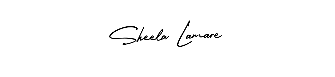 if you are searching for the best signature style for your name Sheela Lamare. so please give up your signature search. here we have designed multiple signature styles  using AmerikaSignatureDemo-Regular. Sheela Lamare signature style 3 images and pictures png