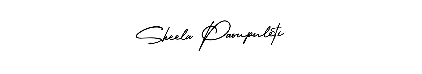 This is the best signature style for the Sheela Pasupuleti name. Also you like these signature font (AmerikaSignatureDemo-Regular). Mix name signature. Sheela Pasupuleti signature style 3 images and pictures png