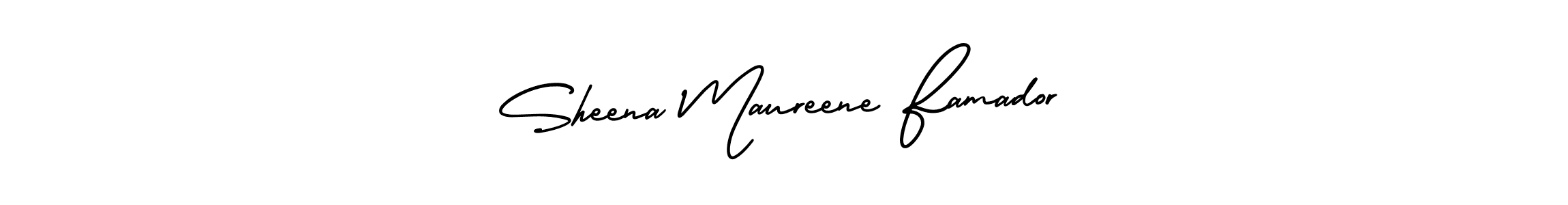 Also we have Sheena Maureene Famador name is the best signature style. Create professional handwritten signature collection using AmerikaSignatureDemo-Regular autograph style. Sheena Maureene Famador signature style 3 images and pictures png