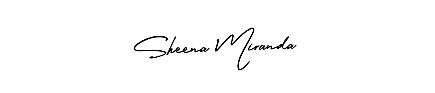 AmerikaSignatureDemo-Regular is a professional signature style that is perfect for those who want to add a touch of class to their signature. It is also a great choice for those who want to make their signature more unique. Get Sheena Miranda name to fancy signature for free. Sheena Miranda signature style 3 images and pictures png