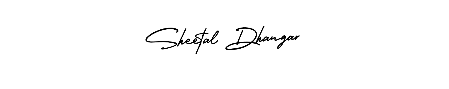How to make Sheetal Dhangar name signature. Use AmerikaSignatureDemo-Regular style for creating short signs online. This is the latest handwritten sign. Sheetal Dhangar signature style 3 images and pictures png