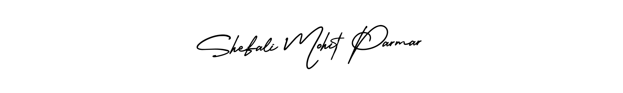 It looks lik you need a new signature style for name Shefali Mohit Parmar. Design unique handwritten (AmerikaSignatureDemo-Regular) signature with our free signature maker in just a few clicks. Shefali Mohit Parmar signature style 3 images and pictures png