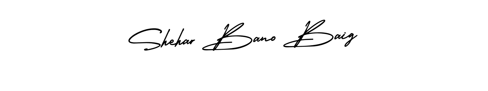 Use a signature maker to create a handwritten signature online. With this signature software, you can design (AmerikaSignatureDemo-Regular) your own signature for name Shehar Bano Baig. Shehar Bano Baig signature style 3 images and pictures png