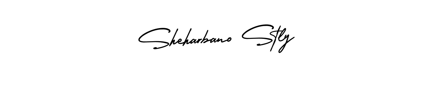 if you are searching for the best signature style for your name Sheharbano Stly. so please give up your signature search. here we have designed multiple signature styles  using AmerikaSignatureDemo-Regular. Sheharbano Stly signature style 3 images and pictures png