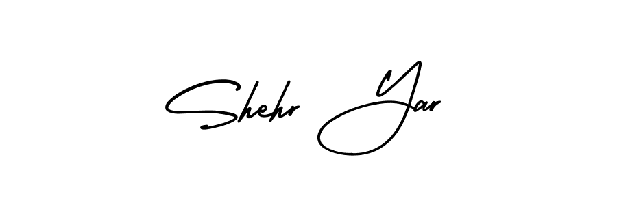 It looks lik you need a new signature style for name Shehr Yar. Design unique handwritten (AmerikaSignatureDemo-Regular) signature with our free signature maker in just a few clicks. Shehr Yar signature style 3 images and pictures png