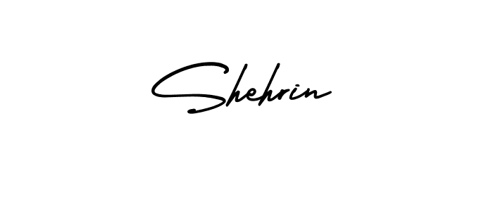 The best way (AmerikaSignatureDemo-Regular) to make a short signature is to pick only two or three words in your name. The name Shehrin include a total of six letters. For converting this name. Shehrin signature style 3 images and pictures png