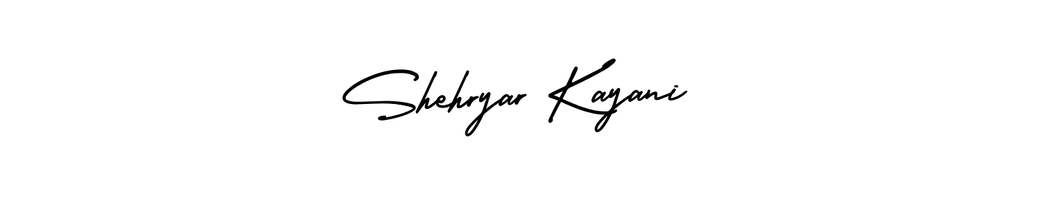 How to make Shehryar Kayani signature? AmerikaSignatureDemo-Regular is a professional autograph style. Create handwritten signature for Shehryar Kayani name. Shehryar Kayani signature style 3 images and pictures png